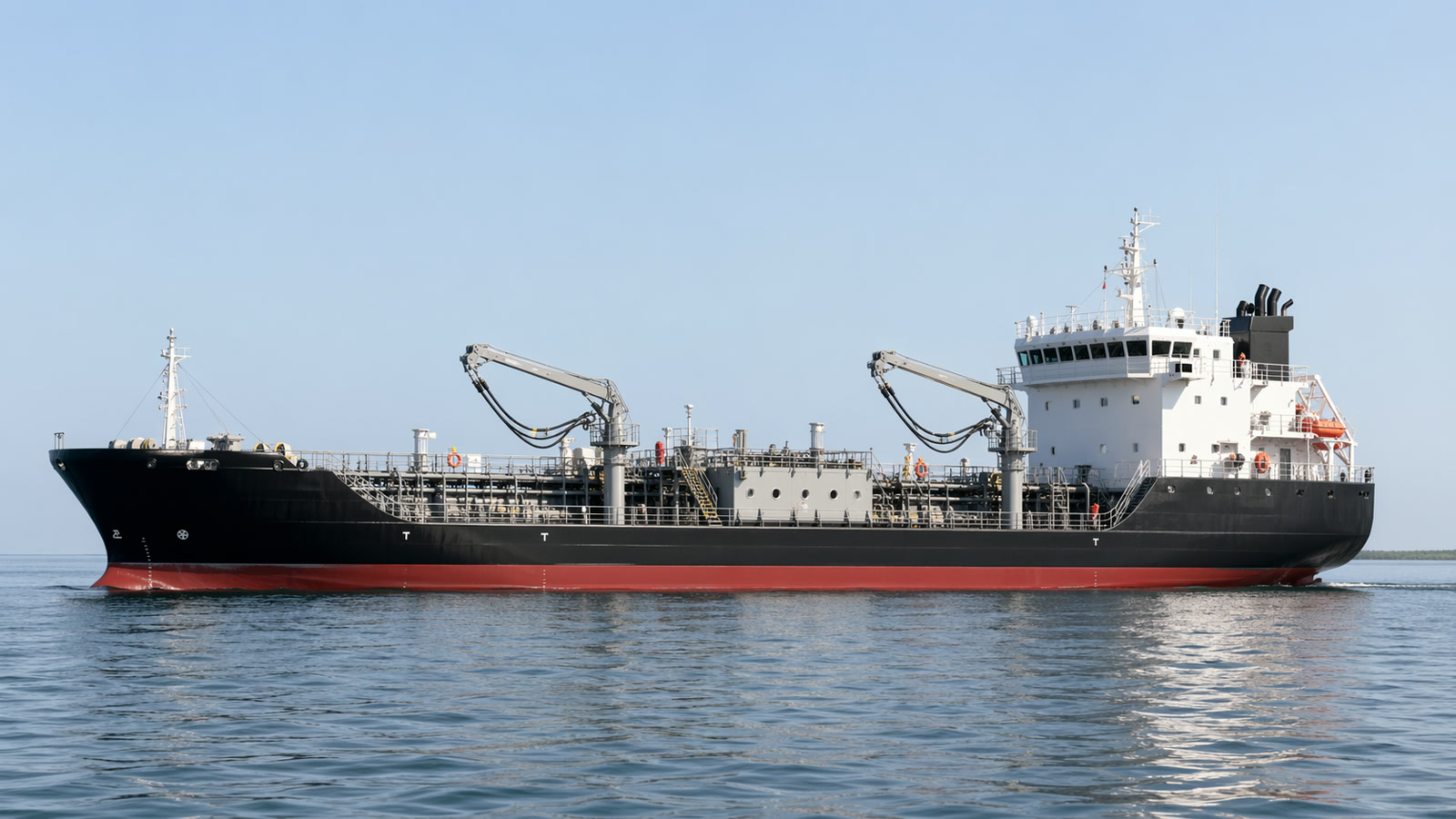 5,500 DWT bunker tanker newbuild with twin bunker arms